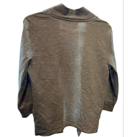 Ivanka Trump Sweater Womens Small Gray Open Front Cardigan Lace Up Grommet Knit - Picture 7 of 8